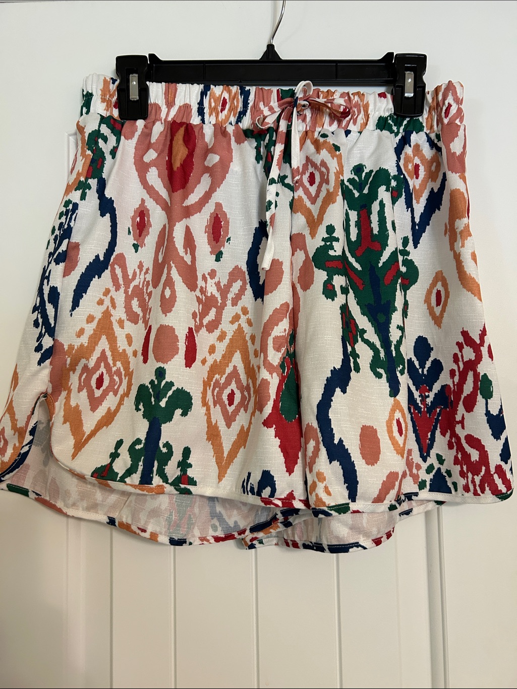 Shein Multicolor Abstract Print Elastic Waist Shorts